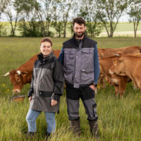 Samuel et Laure LEGER, éleveurs de vaches limousines